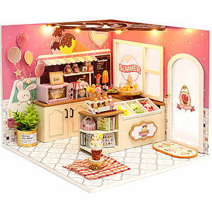 Ляльковий дім конструктор DIY Cute Room H-023 Магазин морозива Щастя