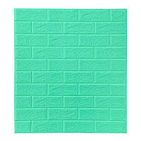 Самоклеюча 3D панель 700x770x6мм (ZW-17) М'ятна цегла