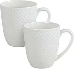 Набір горняток порцелянових Krauff Brilliant collection 410 мл Колір білий 2 штуки 21-316-004