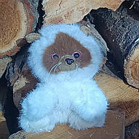 М'яка іграшка Shantou «Сіамський котик» білий з рудими вушками (13 см) C6304-1, фото 4