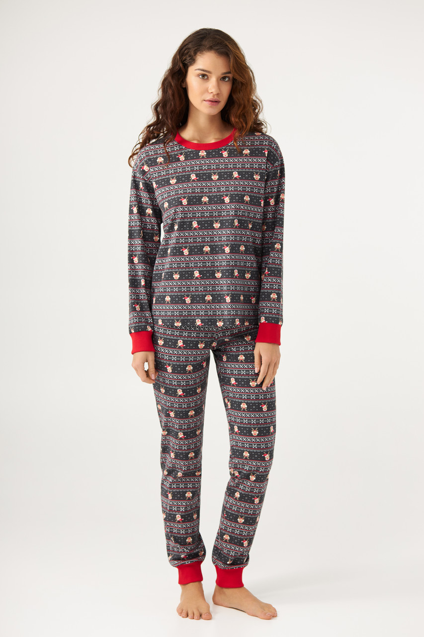 Піжама жіноча НОВОРІЧНА ELLEN на підчосі штани, кофта MAGIC 0782/13/01, фото 1