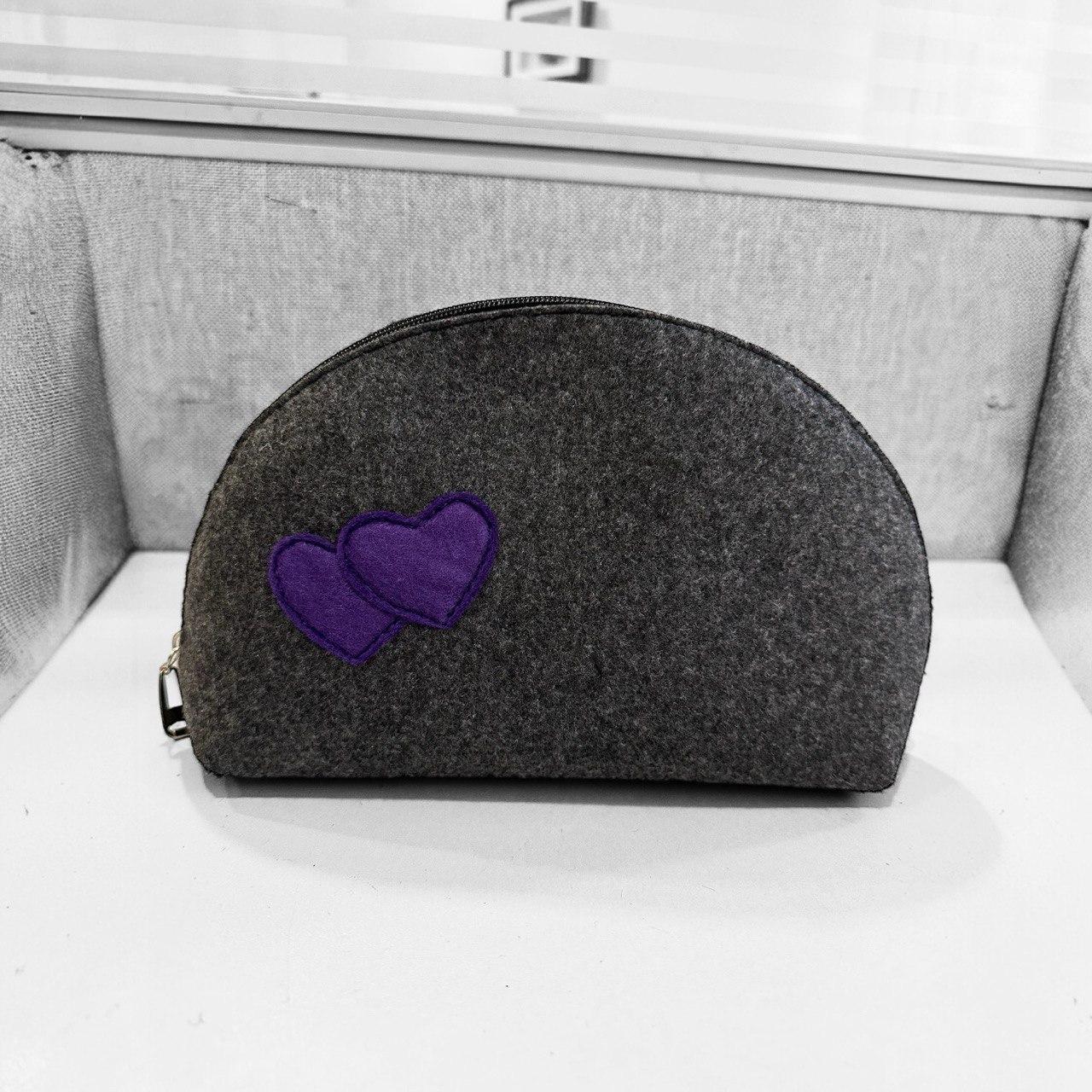 Косметичка жіноча Betty Pretty з сукна сіра R25GRYHF, фото 1