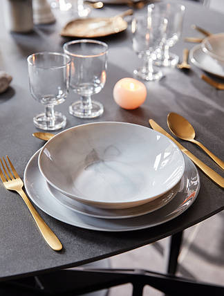 Сервіз Luminarc Diwali Granit Marble сірий 18 предметів (тех тара), фото 1