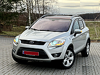 Дефлектори вікон (вітровики) Ford Kuga 2008-2012 5D (вставні, 4 шт.) (Heko)
