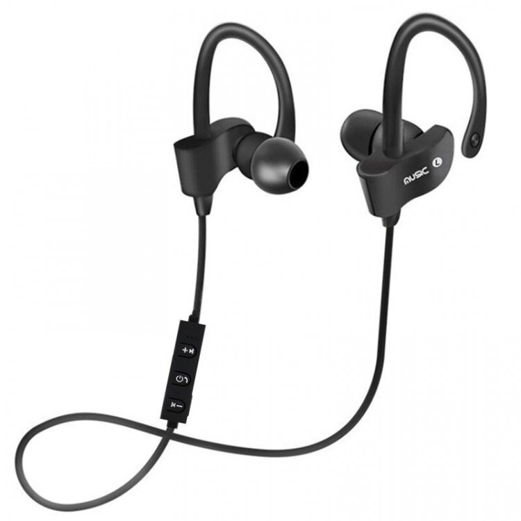 Навушники бездротові спортивні спортивні гарнітура для спорту Bluetooth Air Music Sport RT558 Чорні