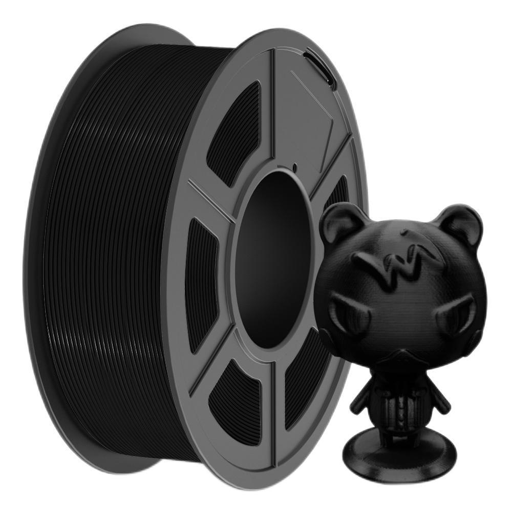 Пластик філамент для 3Д-друку SUNLU TPU-SILK Black (093840511Z), Classic Spool, 1.75mm, 1kg, 210-240°C, Чорний