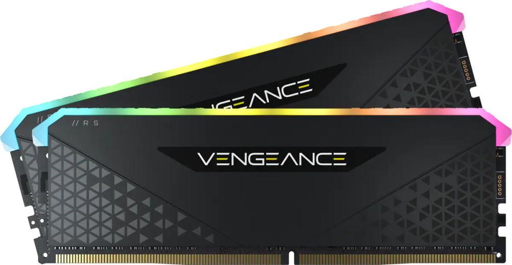 Оперативна пам'ять Corsair 64GB (2x32GB) DDR4 3600MHz Vengeance RGB RS Black (CMG64GX4M2D3600C18)