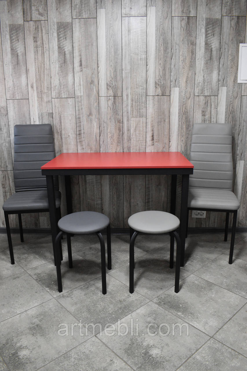 Кухонный комплект (стол + 2 стула + 2 табурета), фото 1
