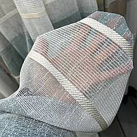 Готовий Турецький тюль з льону на тасьмі Розмір 500на270см Якісна гардина в полоску