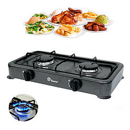 Газова плита Domotec MS 6602 для дому на 2 пальники дуже легка та компактна