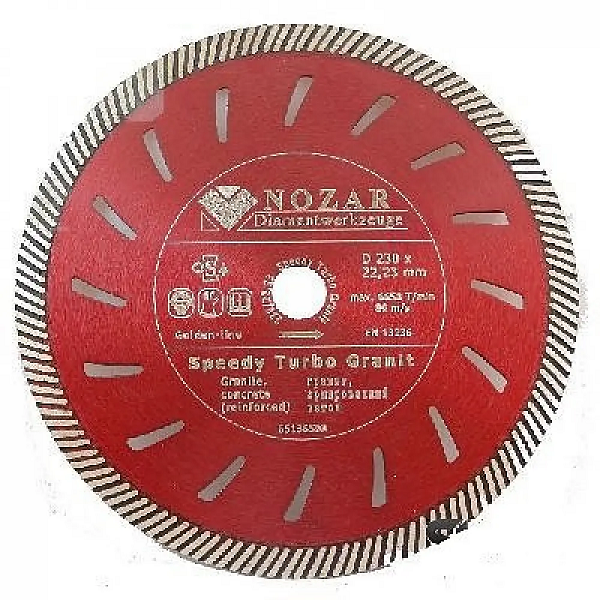 Алмазний диск Nozar SPEEDY TURBO GRANIT 230х22,2