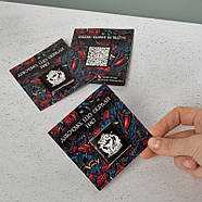 200 шт. Листівка квадрат (80х80 мм) + шоколад із логотипом, фото 9