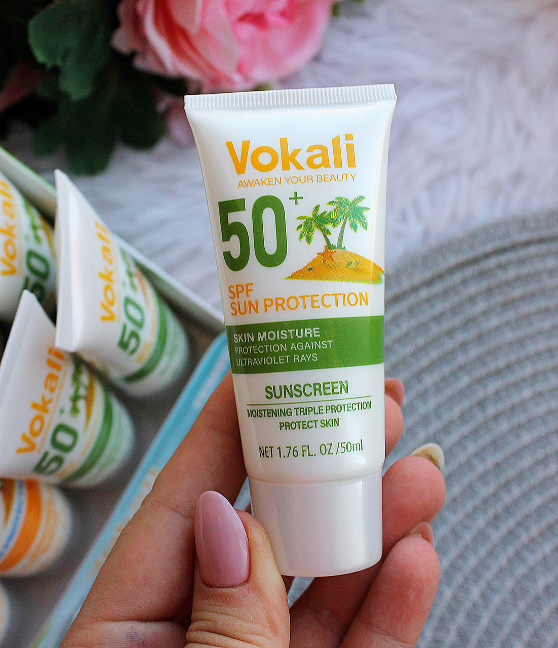Сонцезахисний крем з морськими водоростями Vikali 50+ SPF Sun protection Sunscreen, фото 1