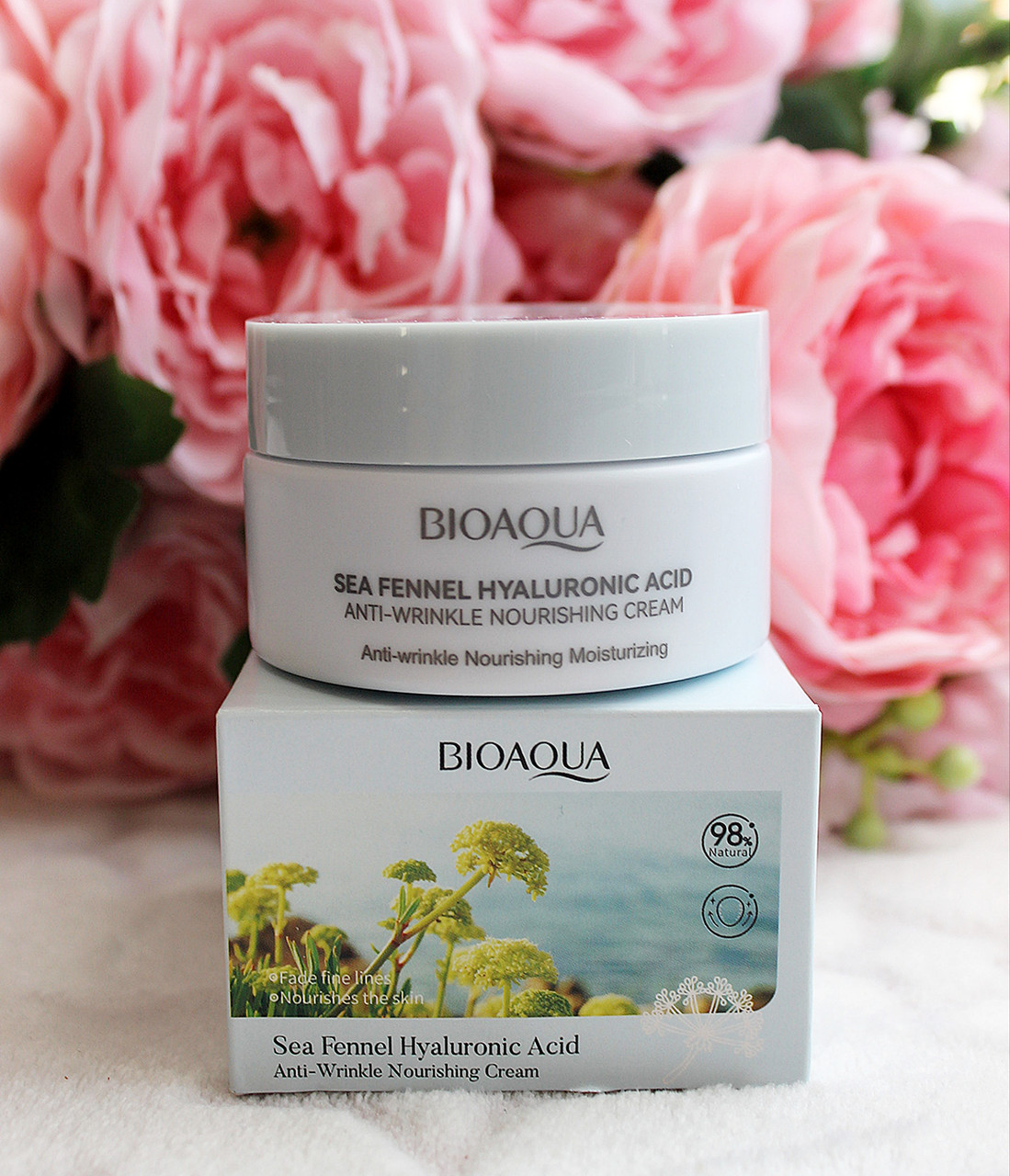 Крем для обличчя проти зморшок Bioaqua Sea Fennel Hyaluronic Acid Anti-Wrinkle Cream, 60 ml