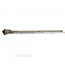 Тен для алюмінієвих батарей із терморегулятором 2000 W (нержавійка) з різзю 1"