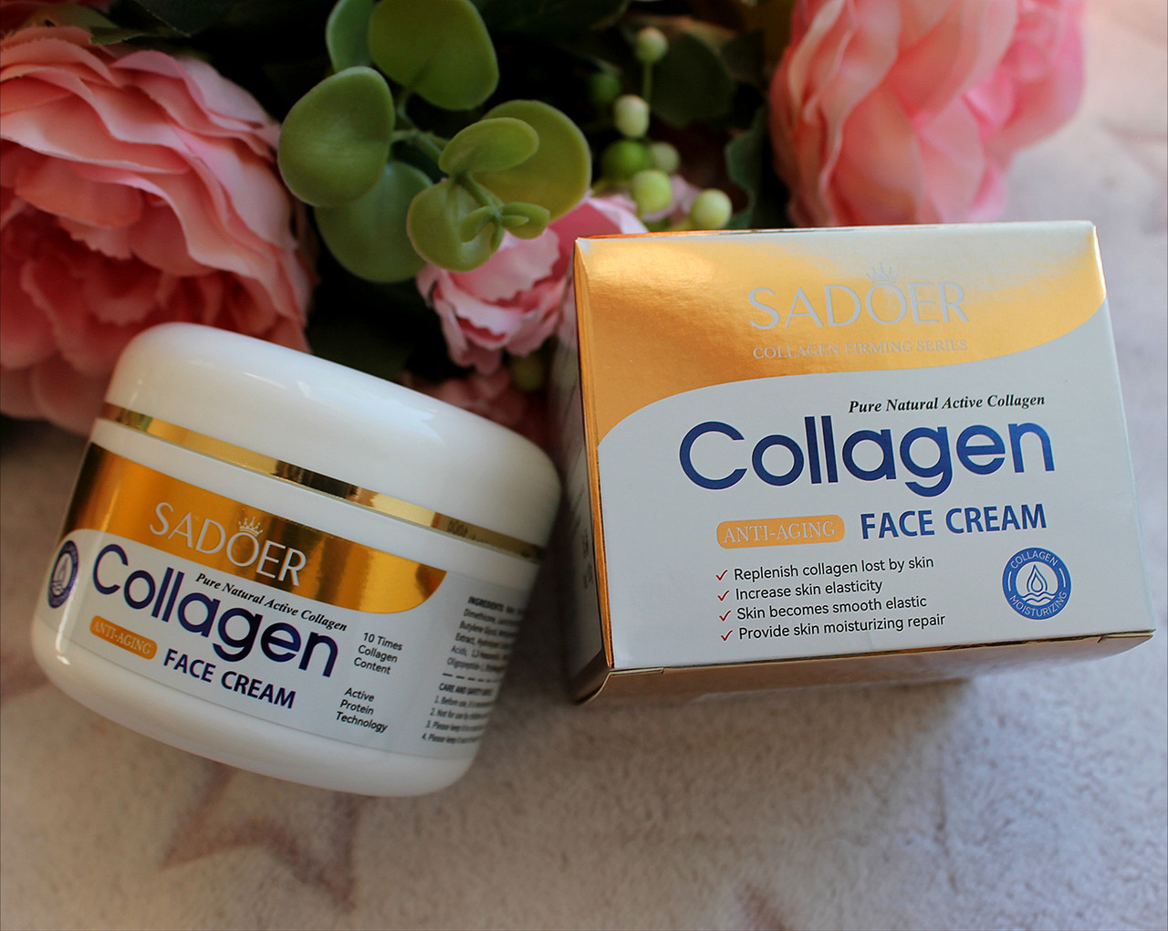 Антивіковий крем для обличчя з колагеном Sadoer Collagen Anti-Aging Face Cream, фото 1