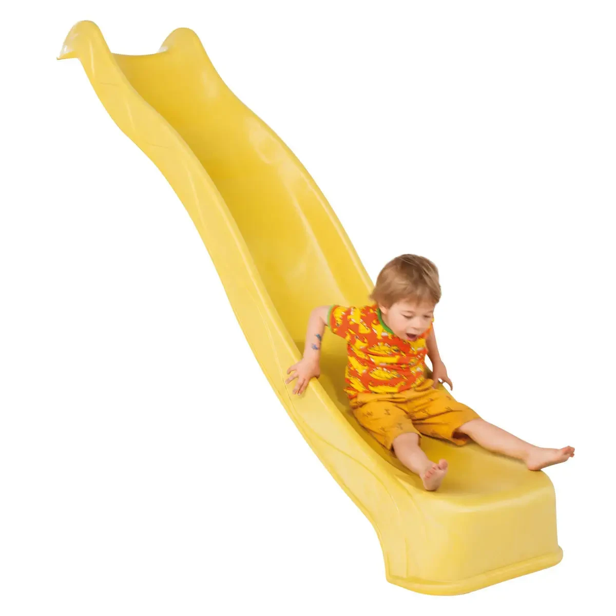 Дитяча гірка KBT пластикова, 220 х 46 х 120 см - жовта, фото 1