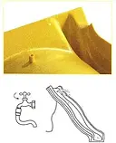 Дитяча гірка KBT пластикова, 300 х 49 х 150 см - жовта, фото 2