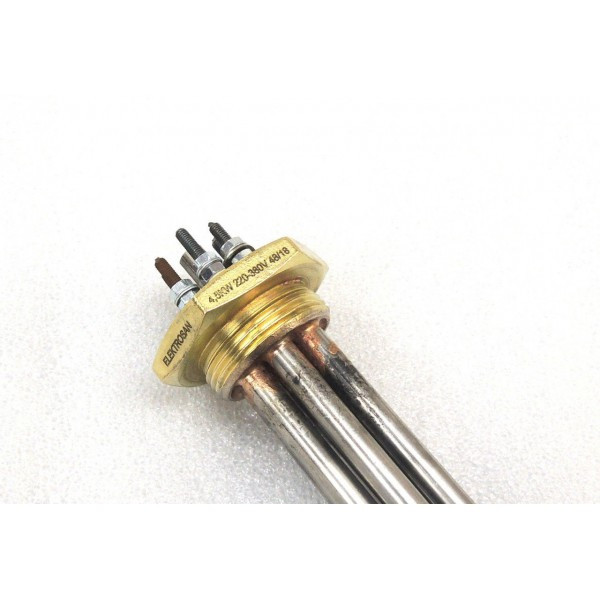 Блок ТЕН 4,5 кВт/220/380V/на різі 1 1/4"/Нержавійка купити в Україні, фото 1