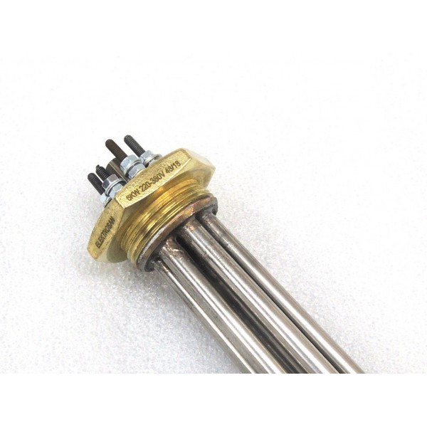 Блок ТЕН 6 кВт/220/380V/на різі 1 1/4"/Нержавійка купити в Україні, фото 1