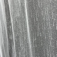 Готовий Турецький тюль з льону на тасьмі Розмір 400на270см Якісна гардина Колір білий