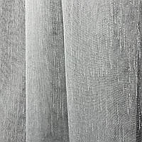 Готовий Турецький тюль з льону на тасьмі Розмір 500на270см Якісна гардина Колір Білий