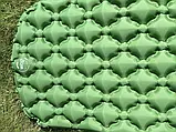 Каримат надувний WCG 195 х 56 х 6 см - зелений, фото 8
