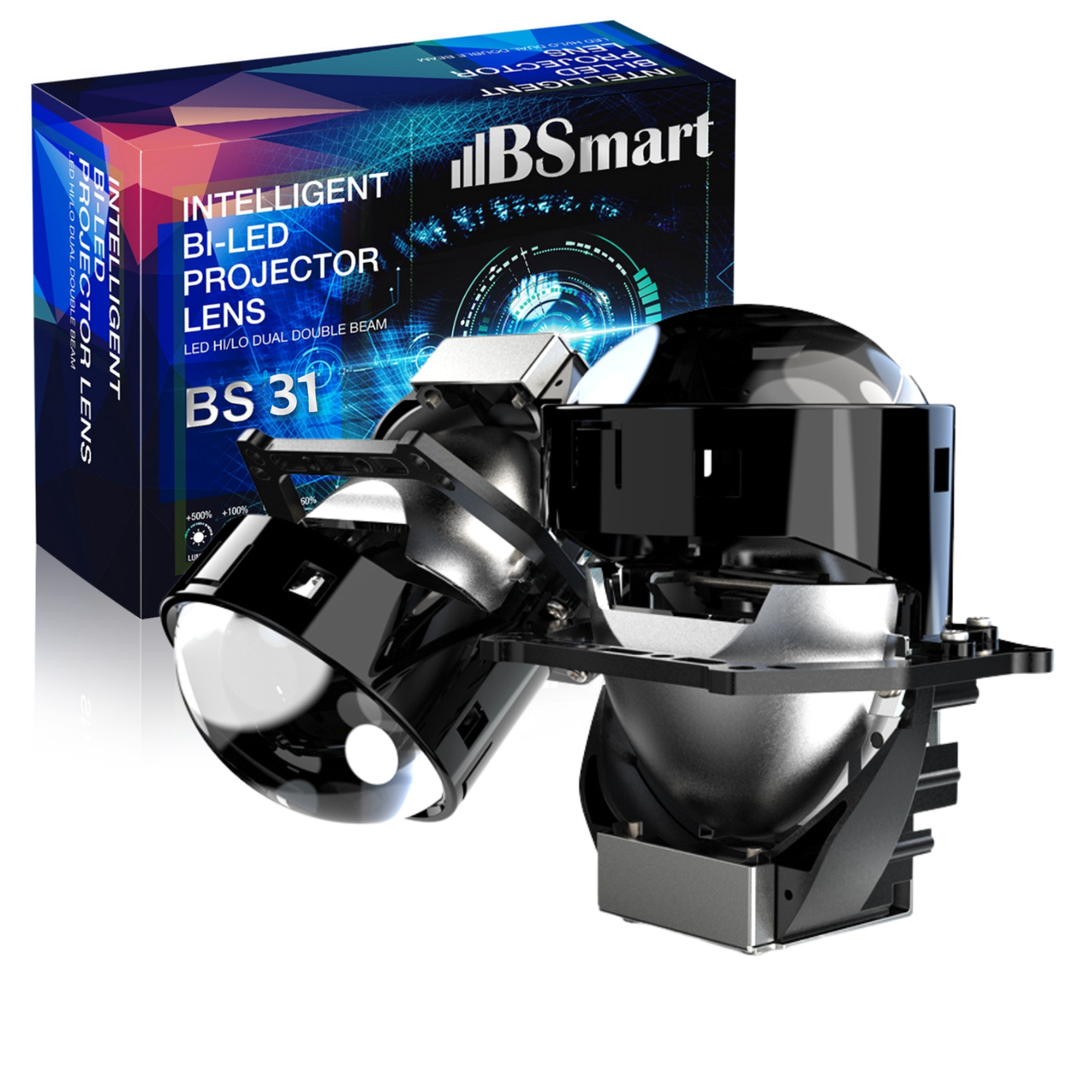 Автомобільні лінзи Bi-LED BSmart BS31 07plus upgrade 3.0 дюйми 12V 51W 5500K