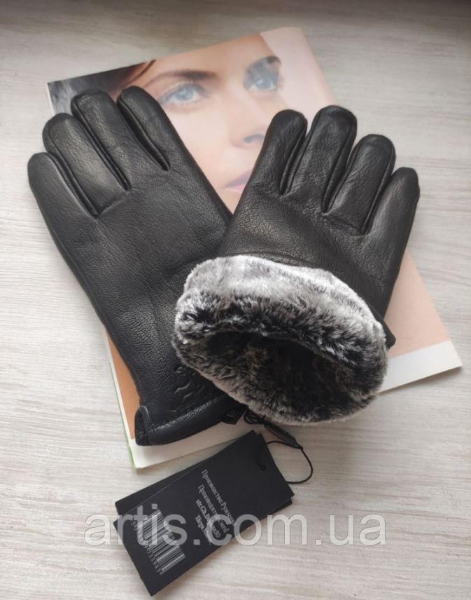 Рукавички чоловічі шкіряні зимові