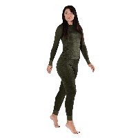 Жіноча термобілизна LVL2 Pani Polarheat QS Олива Меланж (8320), XS