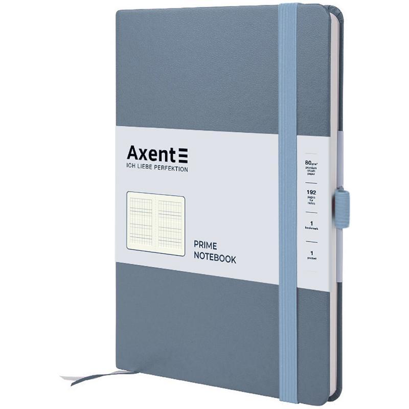 Блокнот А5 96 листов в клетку Axent Partner Prime 8305 серый