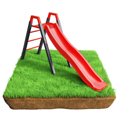 Дитяча гірка K-Sport KSOZ013S модульна - червоно-чорна, фото 1