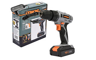 Шурупокрут-дриль від акумулятора Li-Ion 18 В, 1,3 АхГод, КМ- 17 Nm, патрон Ø 10 мм STHOR 78983