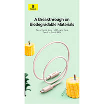 Кабель Baseus Habitat Series Fast Charging Cable Type-C to Type-C 100W 1m P10360202631-00 Green, фото 6