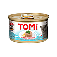 Вологий корм консерви для кошенят TOMi For Kitten with Salmon лосось мус - банка 85г, фото 3
