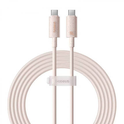 Кабель Baseus Habitat Series Fast Charging Cable Type-C to Type-C 100W 2m P10360202421-01 Pink, фото 1