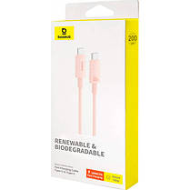 Кабель Baseus Habitat Series Fast Charging Cable Type-C to Type-C 100W 2m P10360202421-01 Pink, фото 6