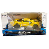 Машинка металева Ford 2017 GT 1:32 Форд жовта звук світло інерція відкр двері 15*7*4см (DL-96332), фото 7
