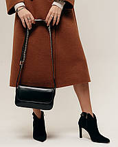 Сумка маленька крос-боді Polina&Eiterou 9252 чорна шкіра, фото 3