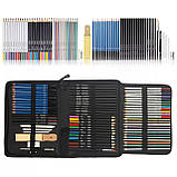 Набір для малюнку та ескізів YOVER на 72 предмети в нейлоновому пеналі, фото 6