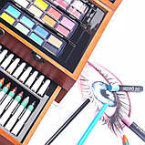 Набір для юного художника KALOUR в дерев`яній валізі на 142 предмети, фото 5