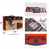 Набір для юного художника KALOUR в дерев`яній валізі на 142 предмети, фото 7