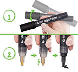 Набір акрилових маркерів STA для малювання на різних поверхнях 24 кольори 2 мм, фото 6