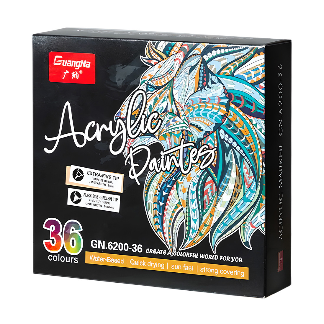 Набір двосторонніх акрилових маркерів Yover 36 кольорів, фото 1