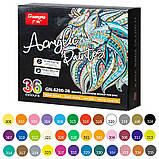 Набір двосторонніх акрилових маркерів Yover 36 кольорів, фото 2