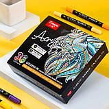 Набір двосторонніх акрилових маркерів Yover 36 кольорів, фото 4