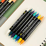 Набір двосторонніх акрилових маркерів Yover 36 кольорів, фото 10