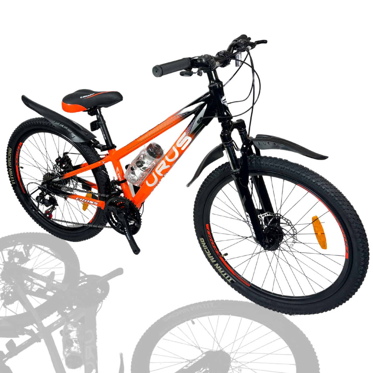 Велосипед Cross 26" URUS 2024 алюмінієва рама-13" Помаранчевий