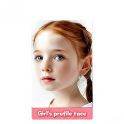 Kилимок навчальний для малювання обличчя A4 Girl Profile Face, фото 1