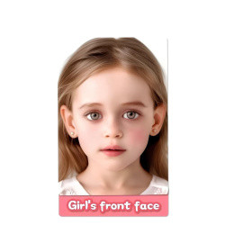 Kилимок навчальний для малювання обличчя A4 Girl Front Face